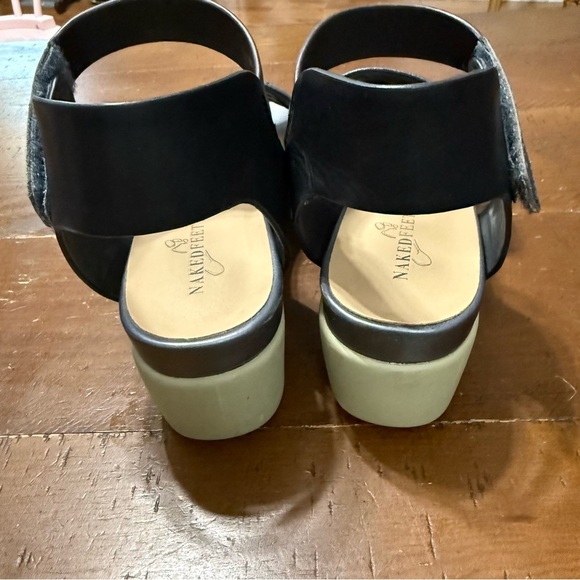 Naked Feet Black and Blue Platform Sandals with Adjustable Straps women’s 10M - Picture 11 of 12